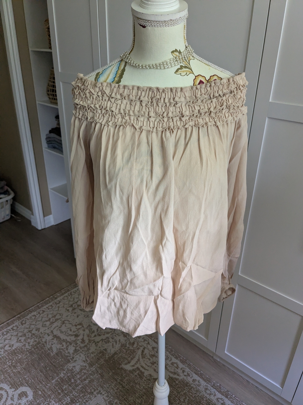 Forever 21 Beige Off-Shoulder Top